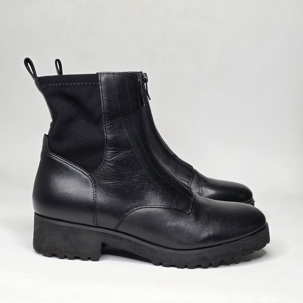 Easy Spirit Willet SEWILLET Dress Boots Women's Size 8 M Black Leather Zip Shoes